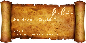 Jungbauer Csató névjegykártya