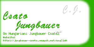 csato jungbauer business card